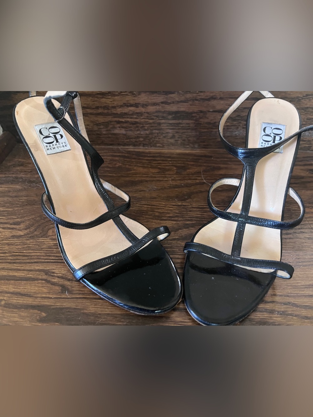 Barney’s NY CO-OP Black Strappy Stilettos, EU 38.5 , US size 7.5/8